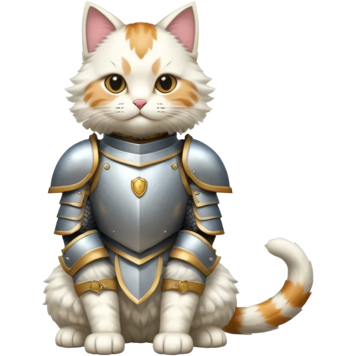 full baby body cat in armor emoji