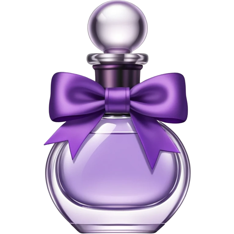 Light purple dainty perfume bottle with dark purple bow emoji