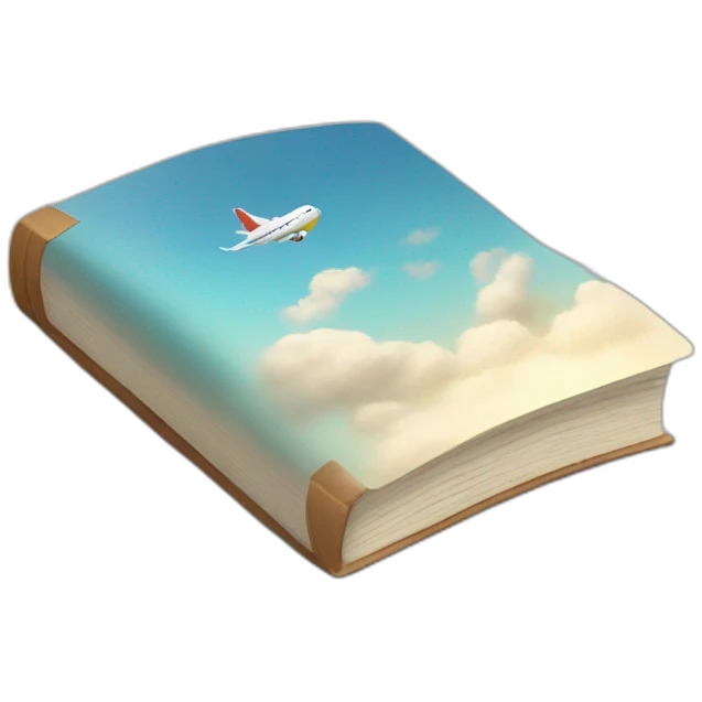 a book on a plane emoji