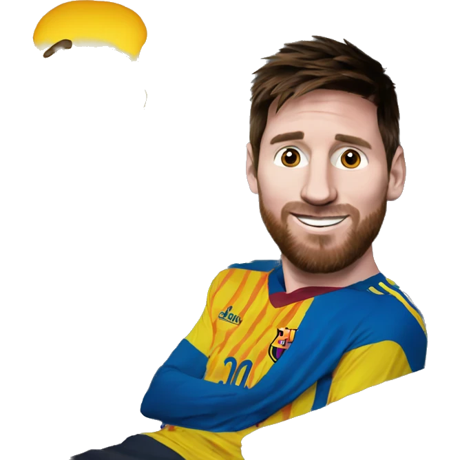 Messi dans un avion emoji