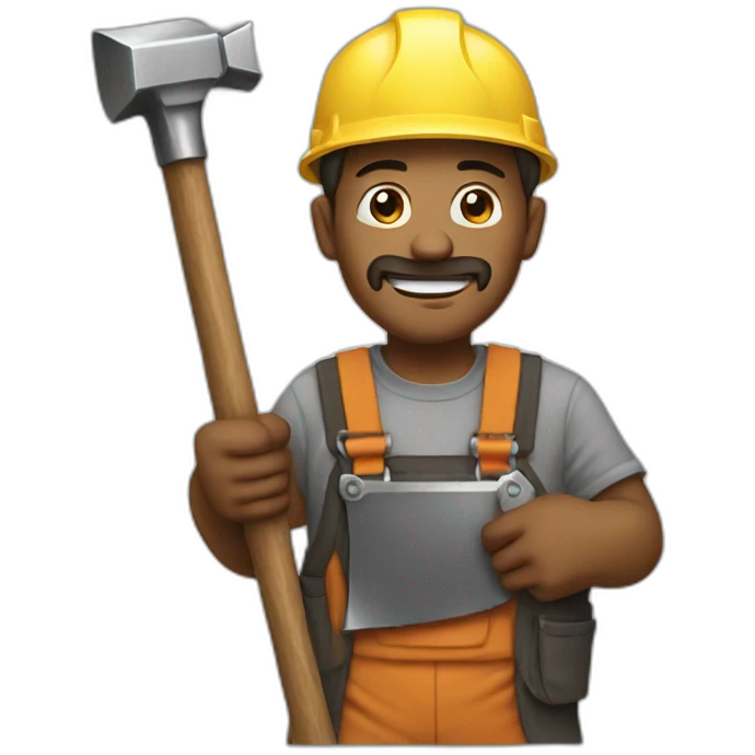 man with hammer emoji