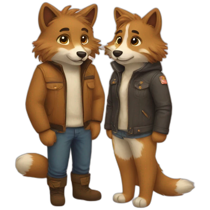 Furry couple emoji