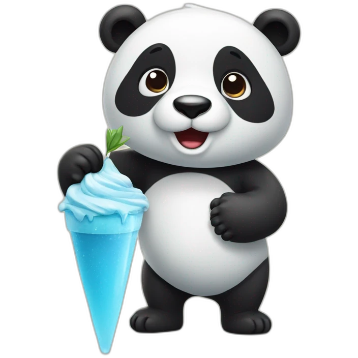 Panda avec glace emoji