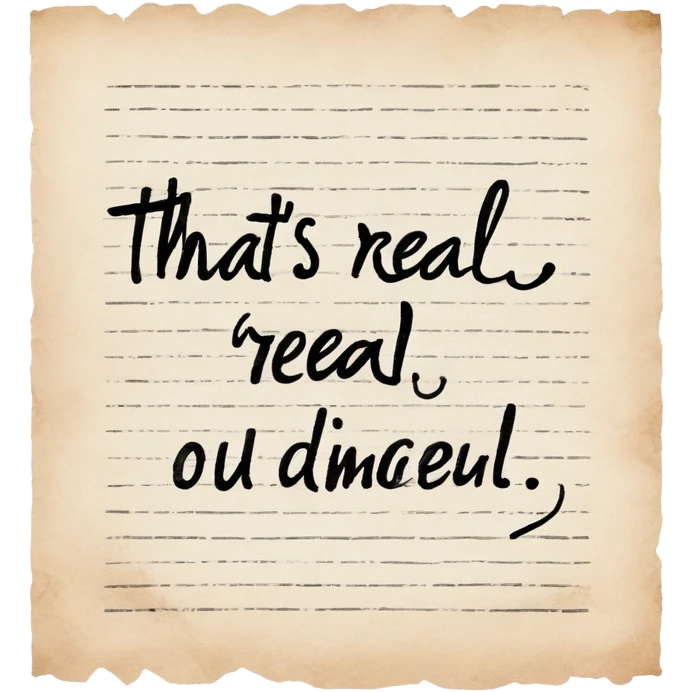 quote "THAT'S REAL" emoji