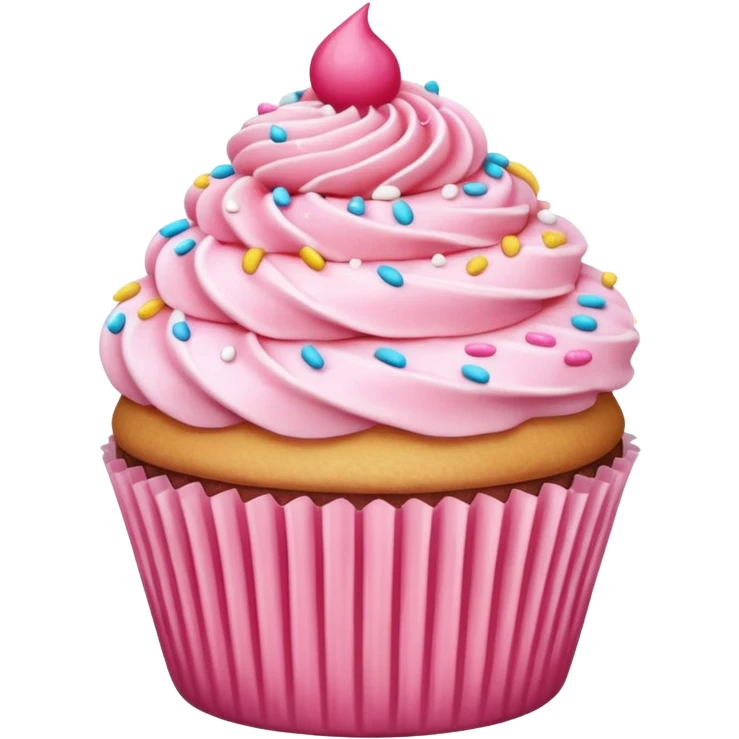 Cupcake with pink icing emoji