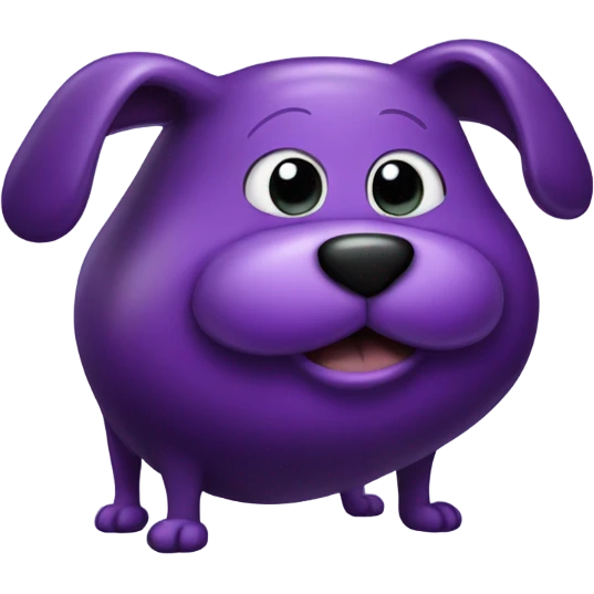 Eggplant dog emoji
