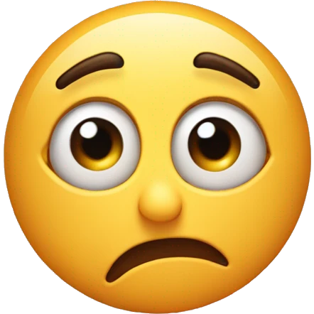 one eye squinting and one eye open like it’s straining emoji