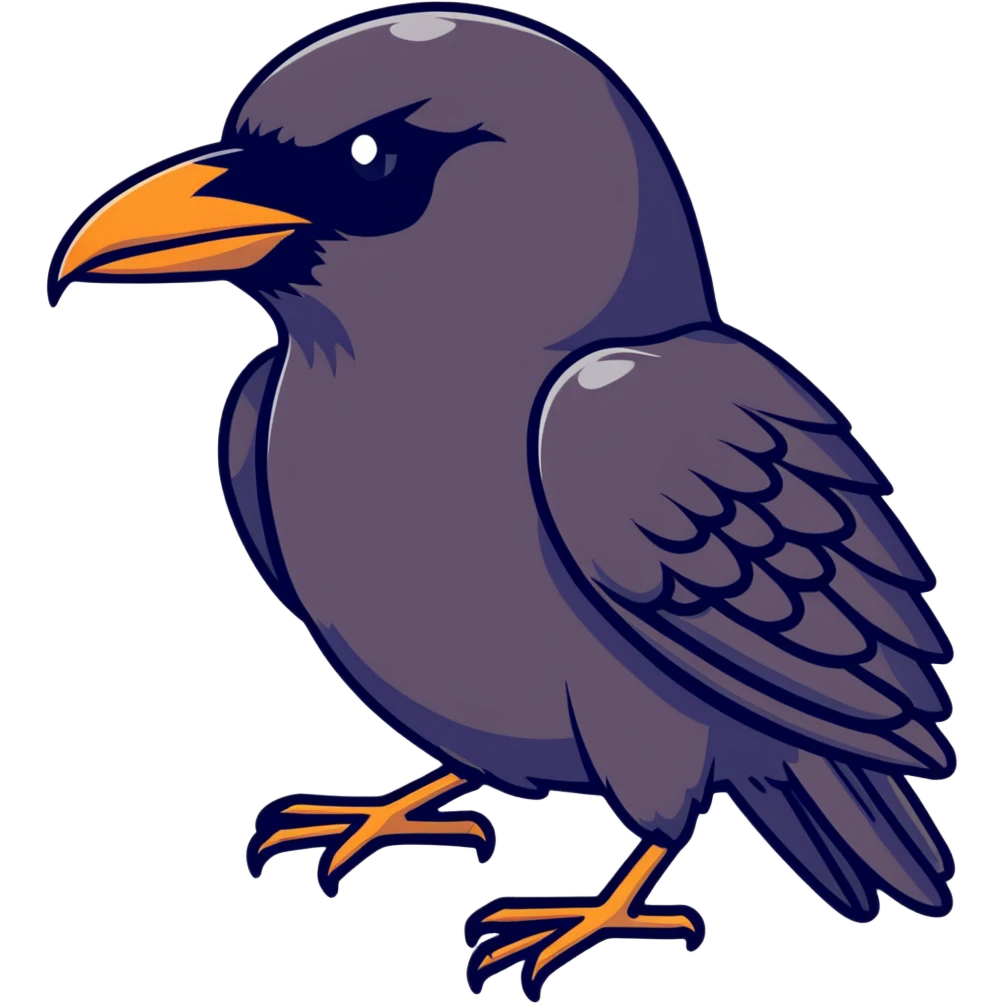 black raven emoji