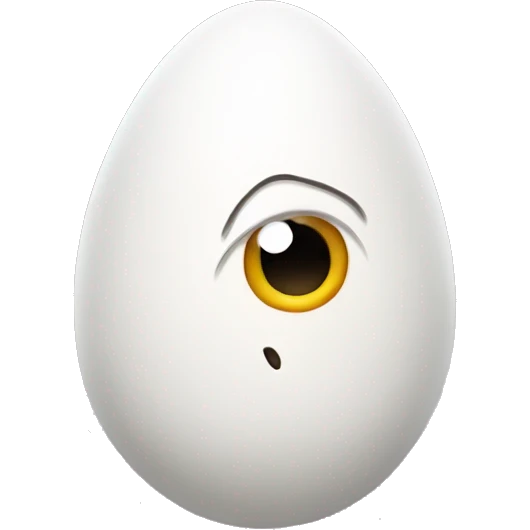 egg with a surprised face emoji