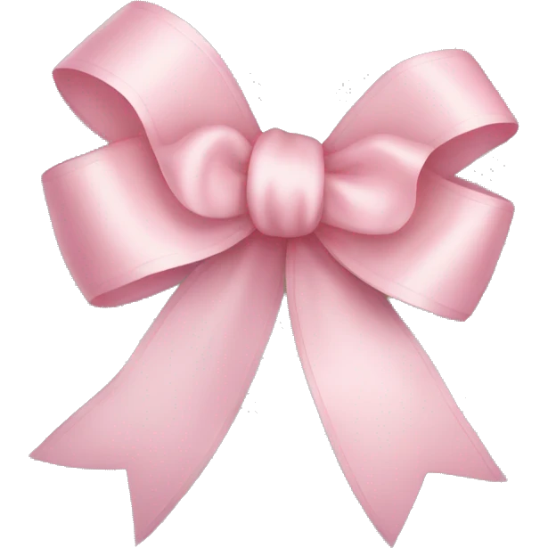 light pink ribbon bow emoji