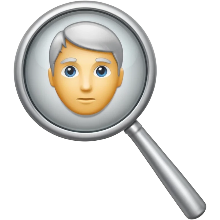 magnifying glass over a person icon emoji