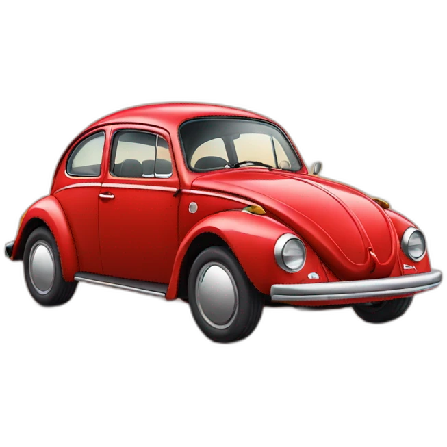 red vw beetle emoji