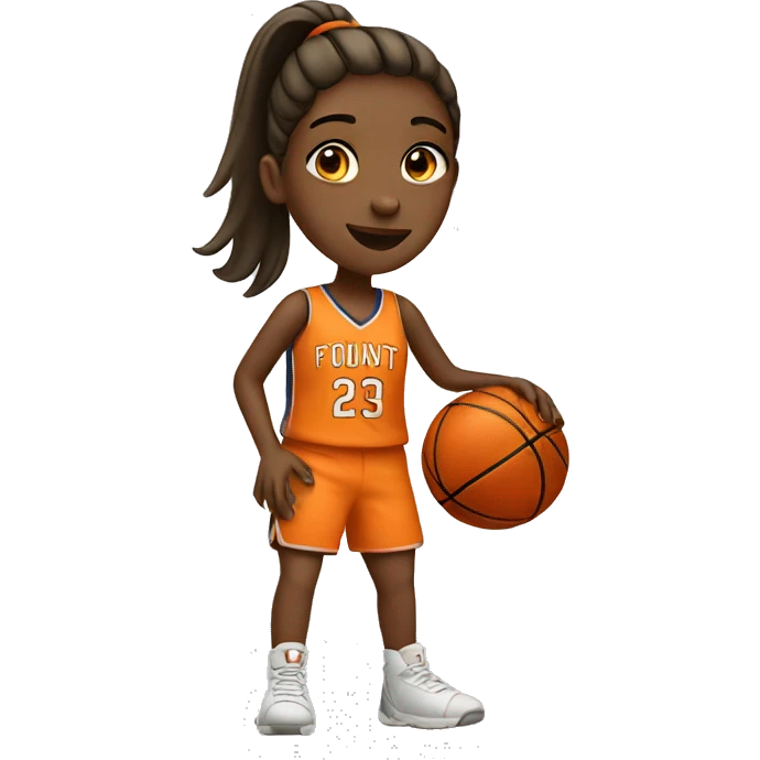 A girl playing basketball emoji