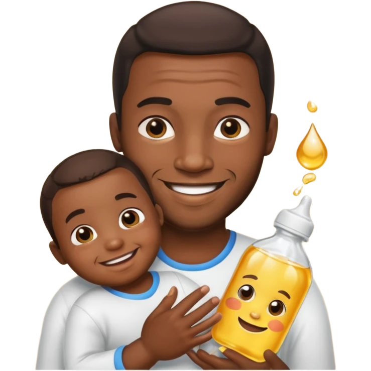 do an emoji of a black guy with baby oil emoji