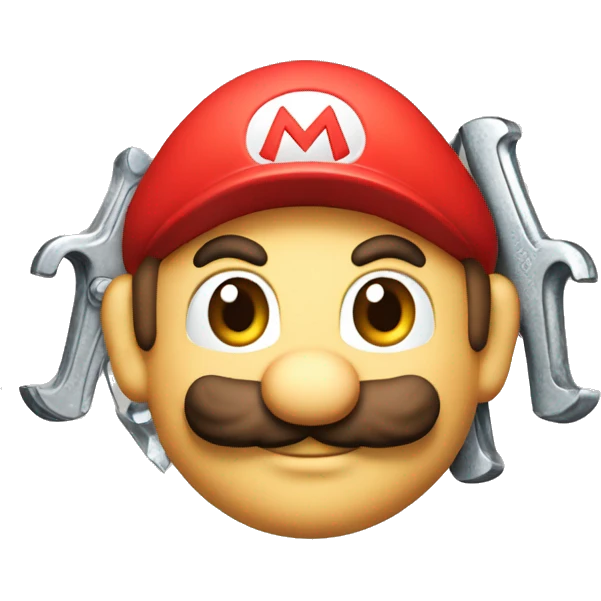 mario bros theme plumbing holding wrench  emoji