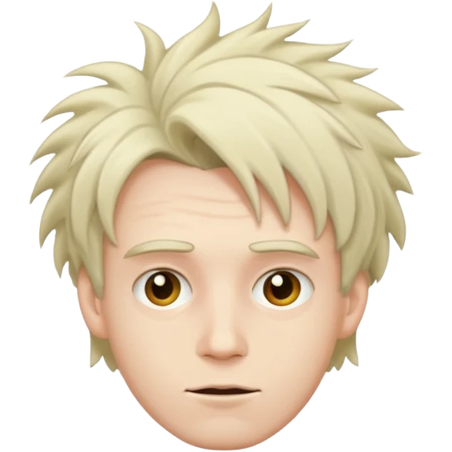 Man strange hair emoji