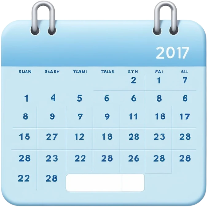 pastel blue calendar emoji