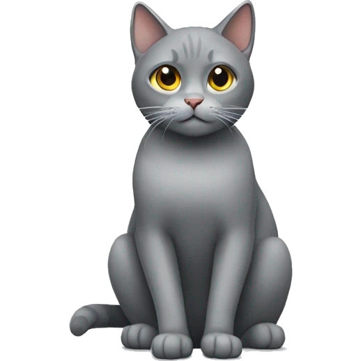 Grey cat sitting emoji