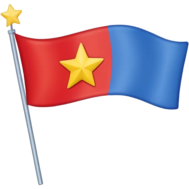 Make an a flag that is red blue red it’s a yellow star in the middle no stick  emoji