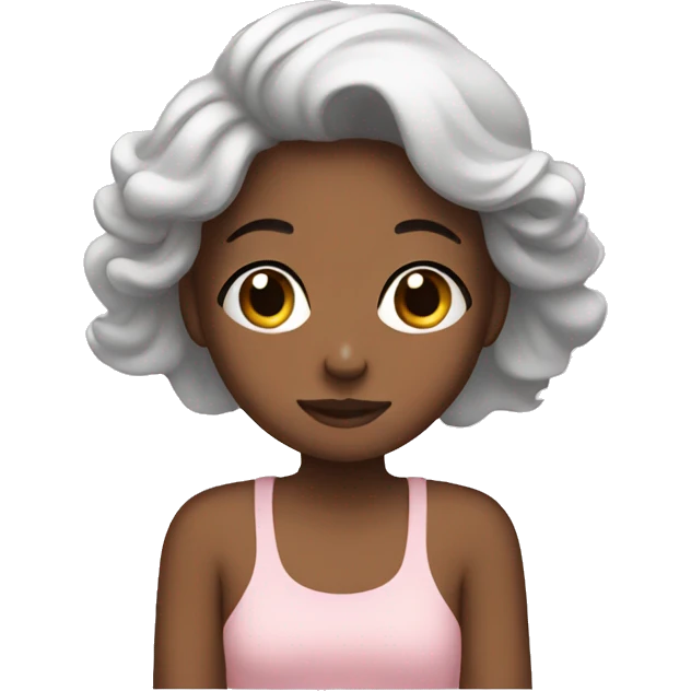 Girl doing self care emoji