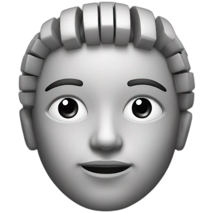 Artificial Intelligence black and white emoji