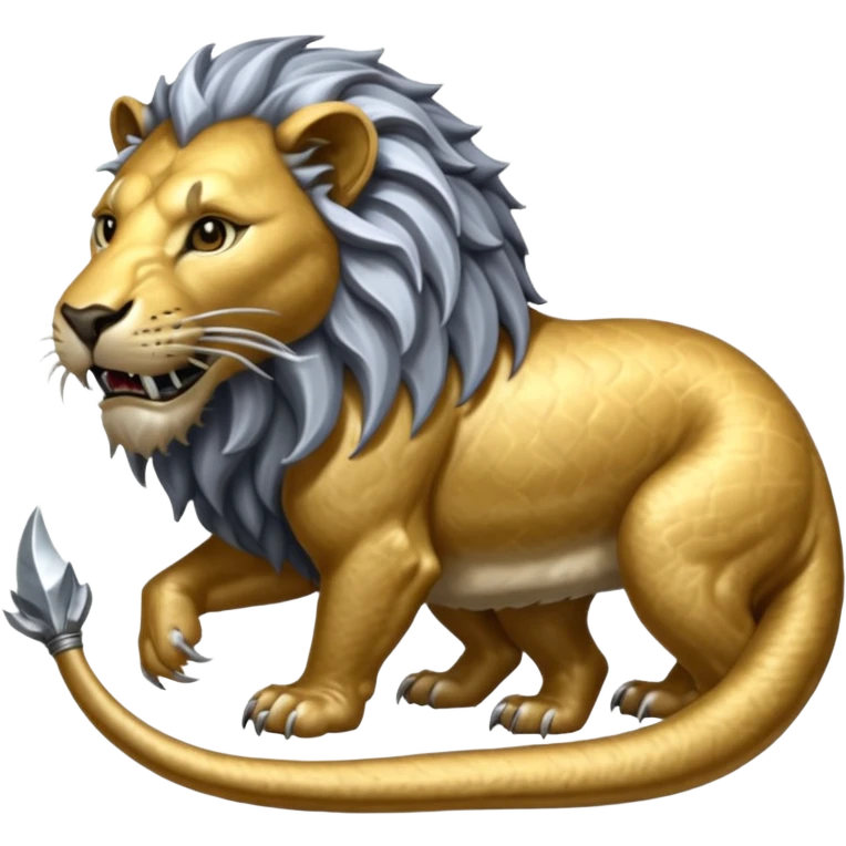 Silver Elder Scrolls Online Lion eating its tail Ouroboro emoji