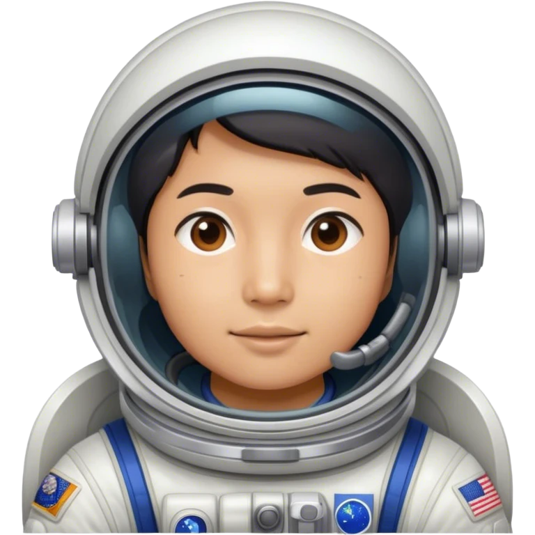 Exercising Asian astronaut ￼ emoji