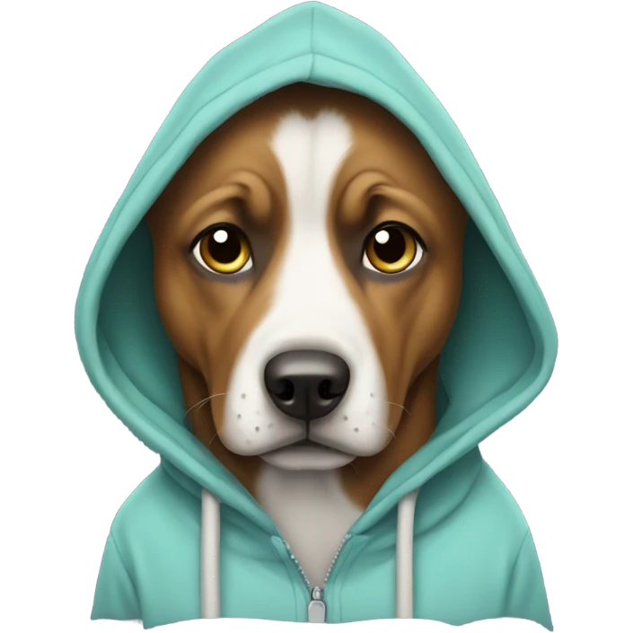 dog wearing hoodie emoji
