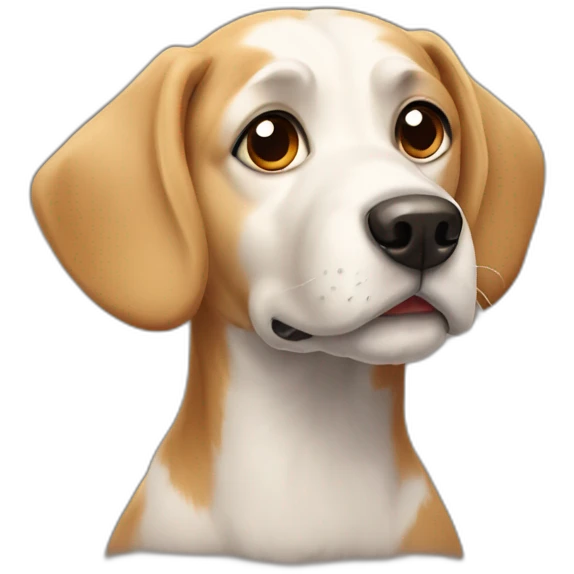a dog looking up emoji