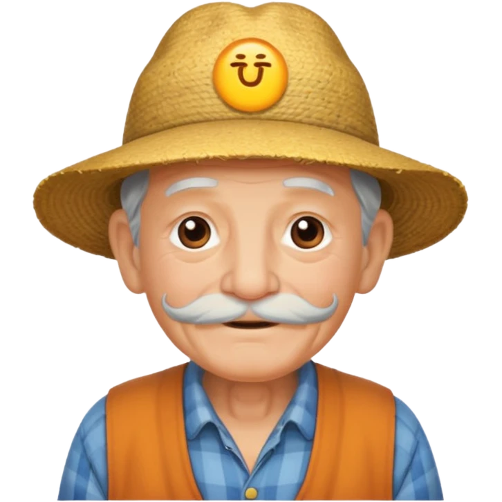 Namaste emoji sticker farmer old man emoji