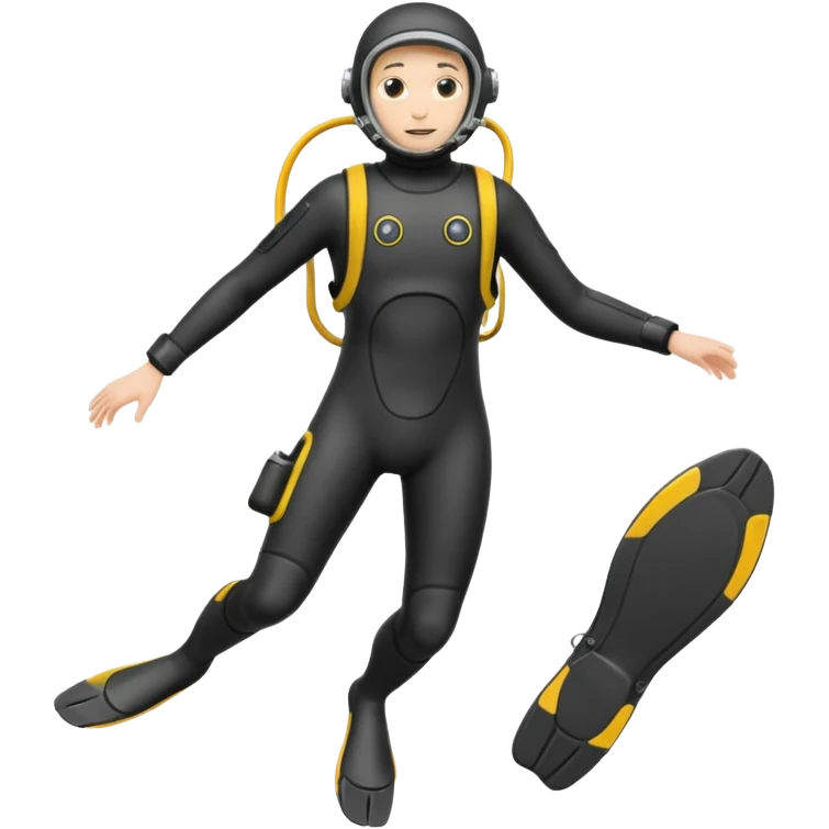 water Diving suit shoe flipper emoji
