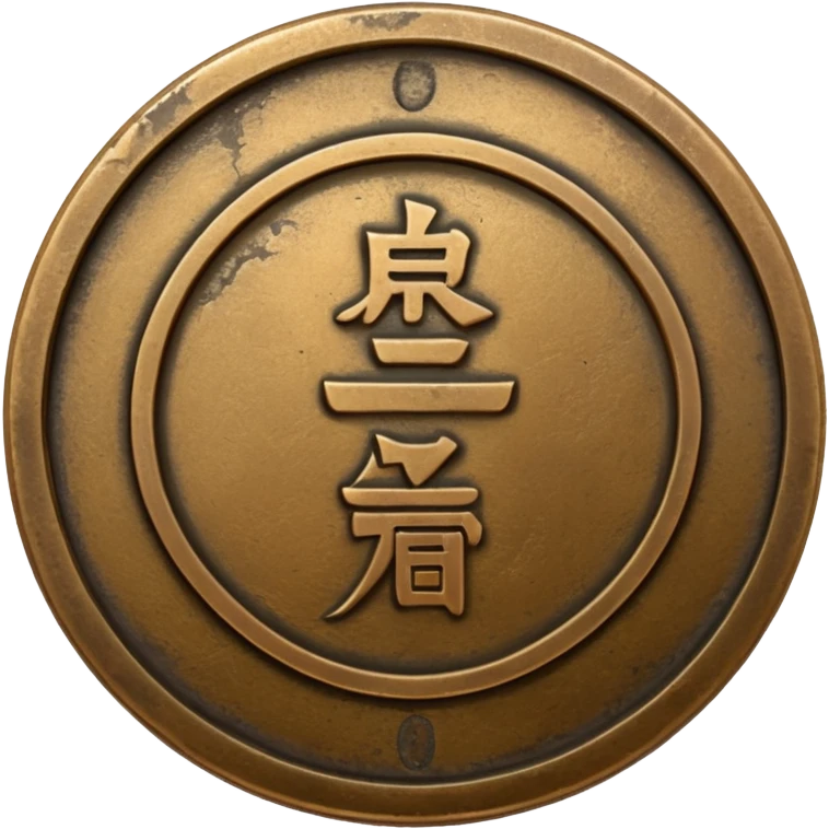 an old chinese coin emoji