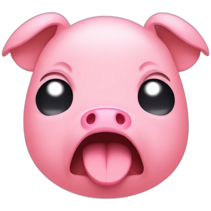 fad pig crying while coding emoji