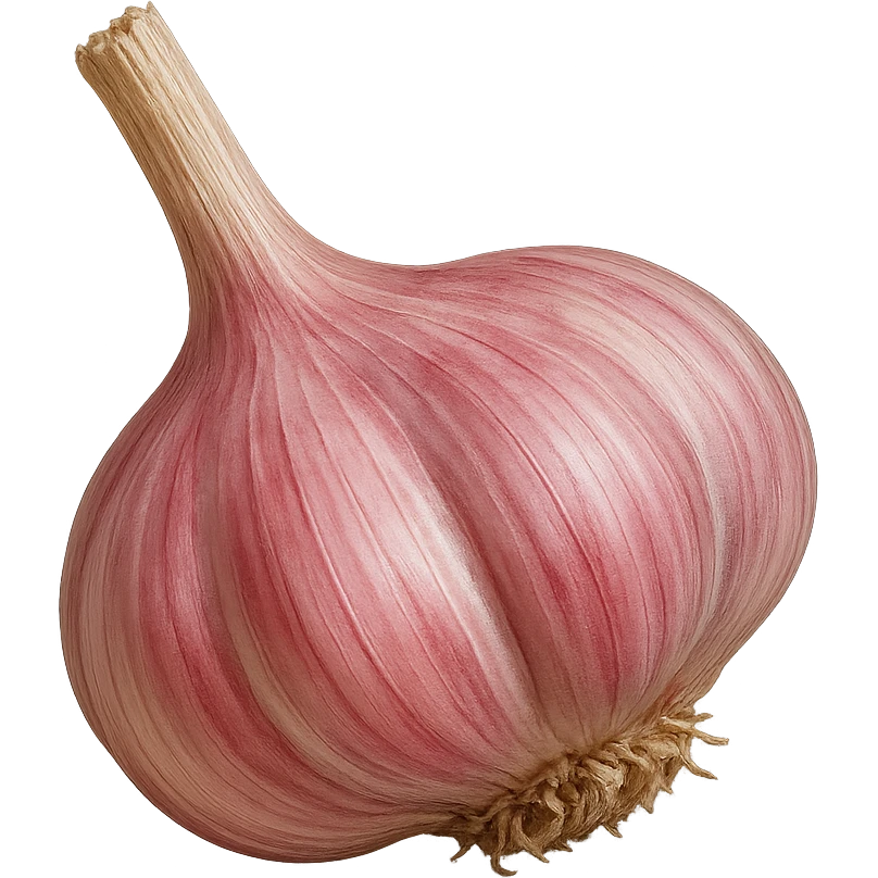 pink garlic, no background emoji