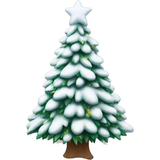 Snowy Christmas tree emoji