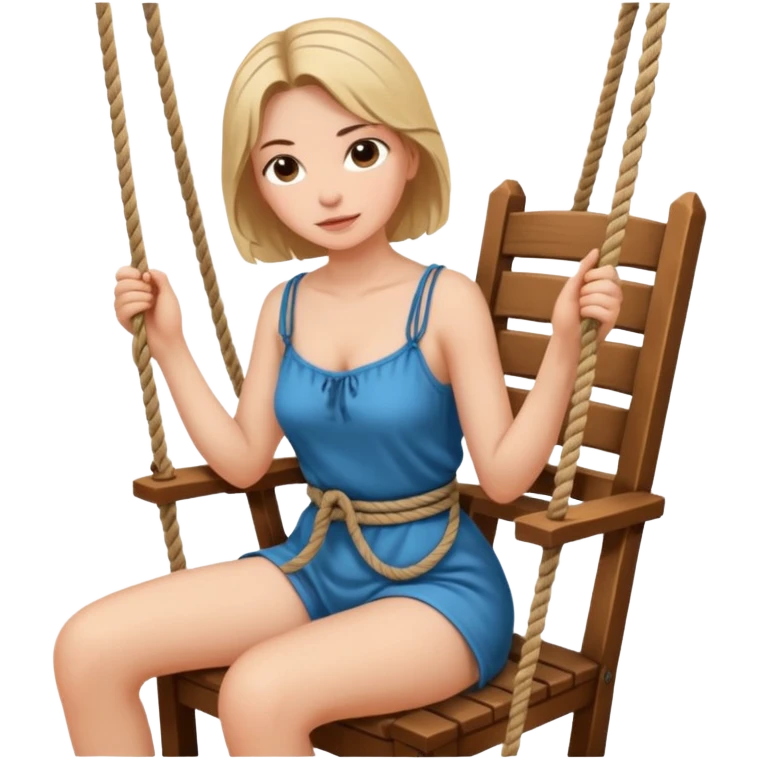 woman tied up in a chair emoji