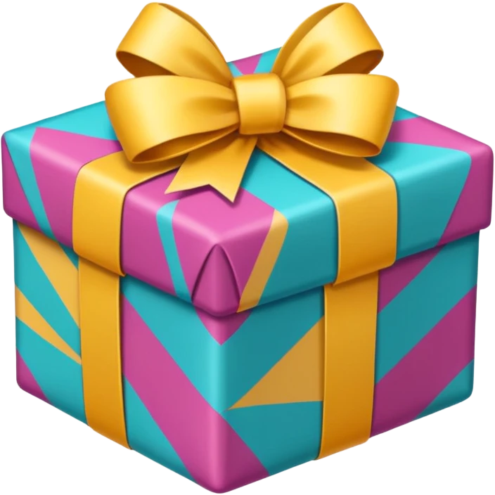I want to generate a 3d image of a gift emoji