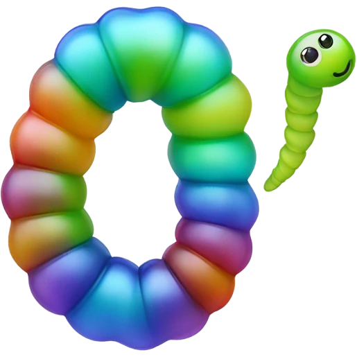 Gummy worm emoji