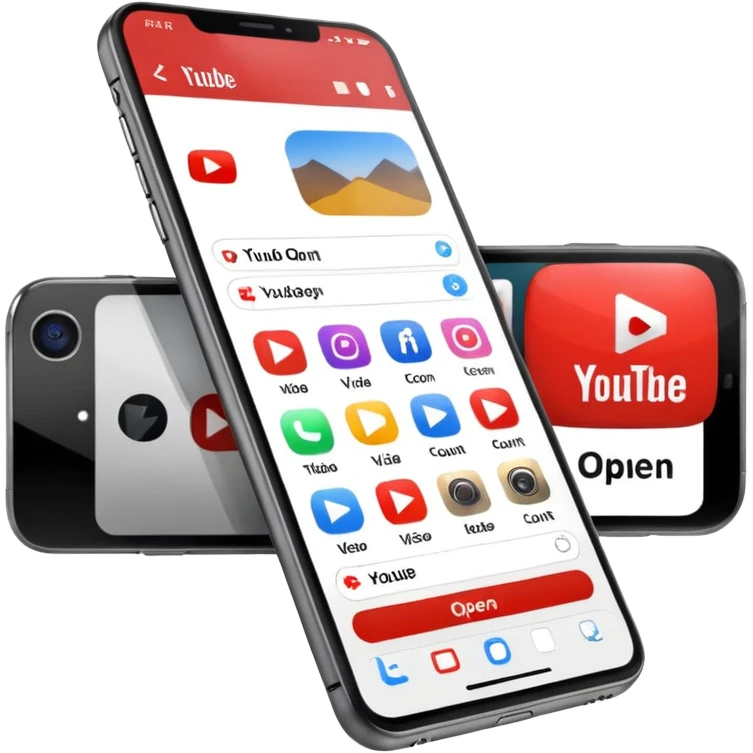 Phone on YouTube app  open showing video with view count emoji