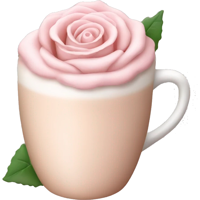 Light Pink Rose latte emoji
