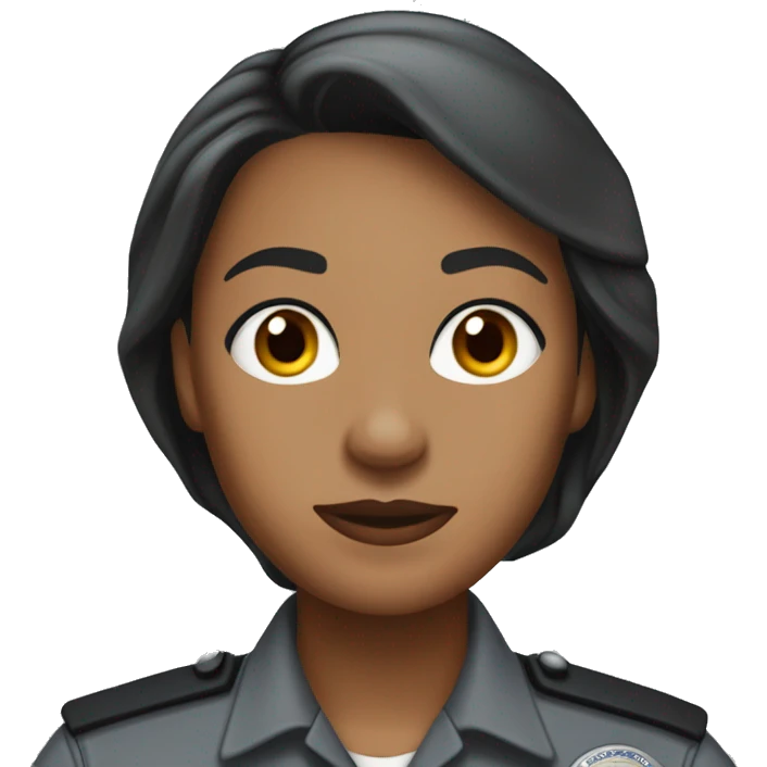 Female correctional officer wearing grey Indiana department of corrections uniform  emoji