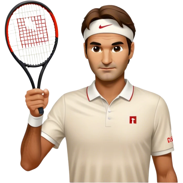 Roger Federer serving emoji