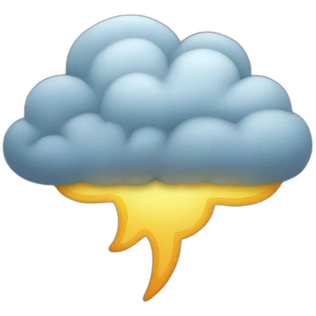 cloud thundering emoji