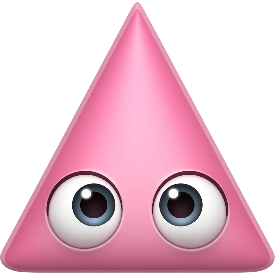 Upside down pink triangle emoji