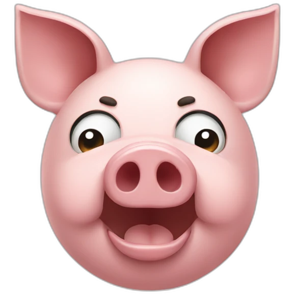 pig face with megaphone emoji