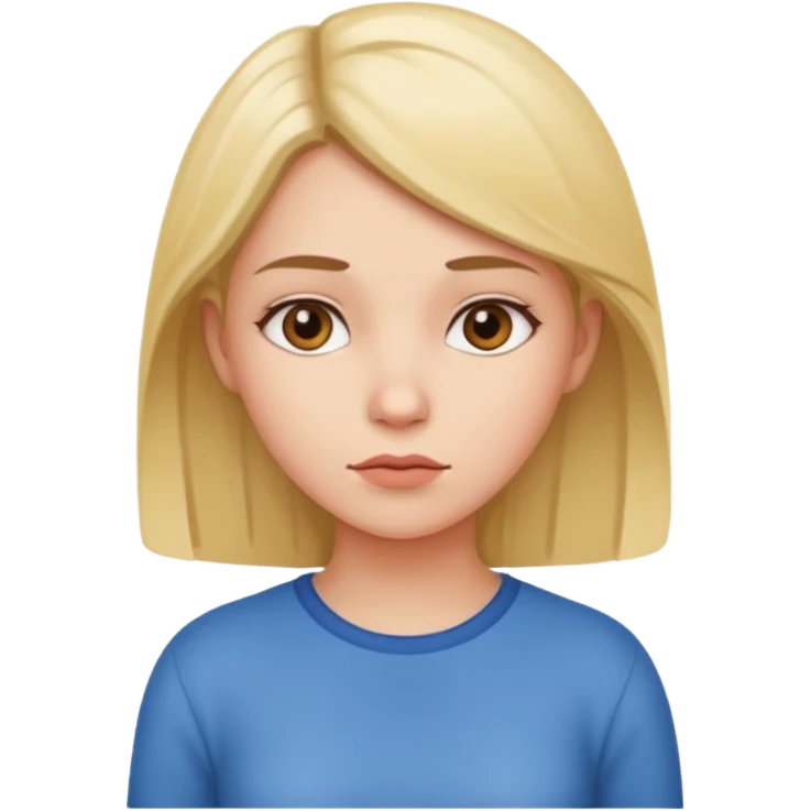 girl standing and thinking emoji