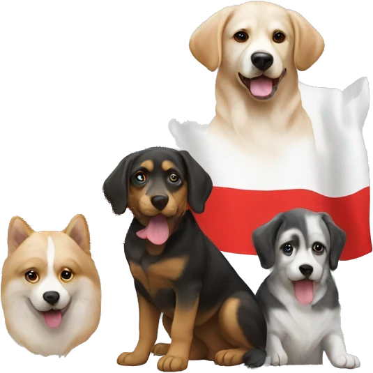 russian flag with dogs emoji