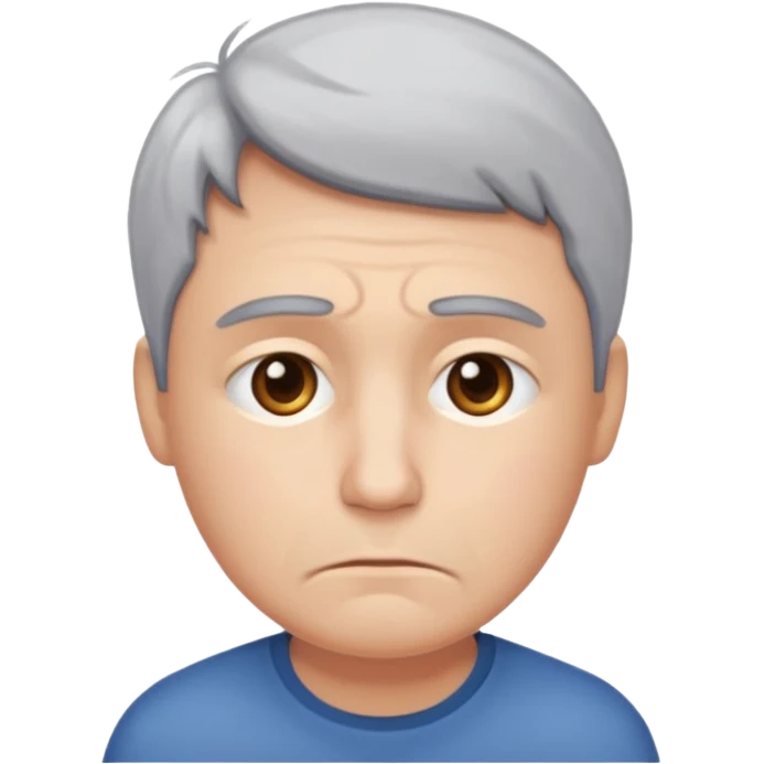 Sad face middle ringer emoji