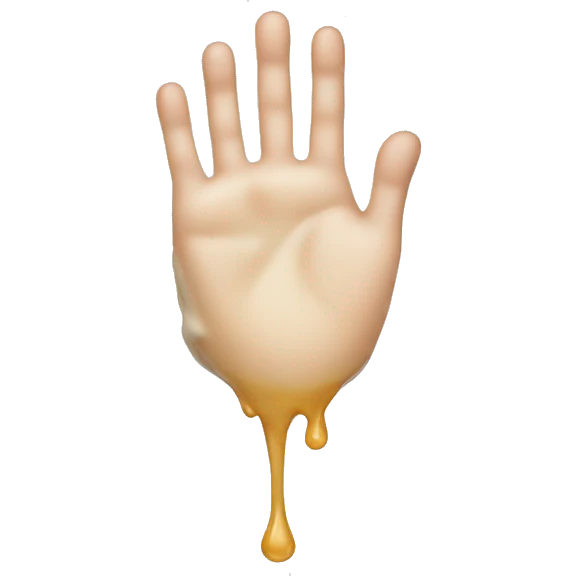 milk dripping off hand emoji