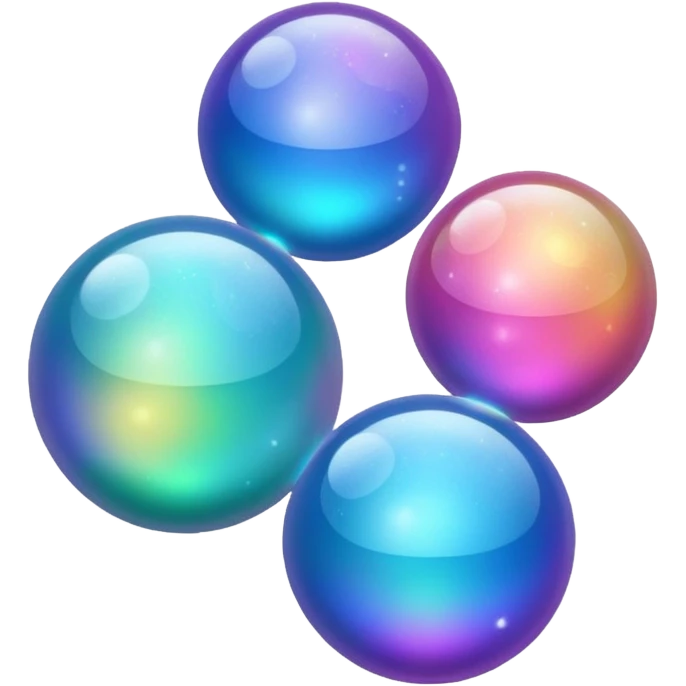 glitter shining floating spheres emoji